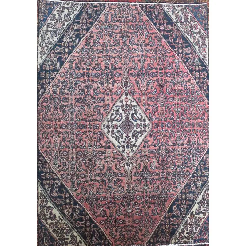One Of The Kind Hand-Knotted Persian Wool Rug _ Luxurious Vintage Design, 11'11" x 9'0", Artisan Crafted
